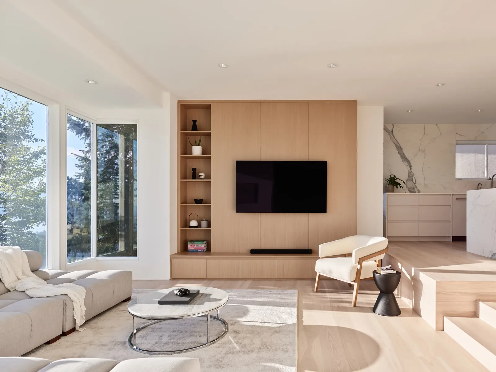 Living room with television and sound system
